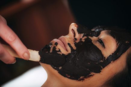 Chocolate Facial Mask. Beauty Treatment for Face.
